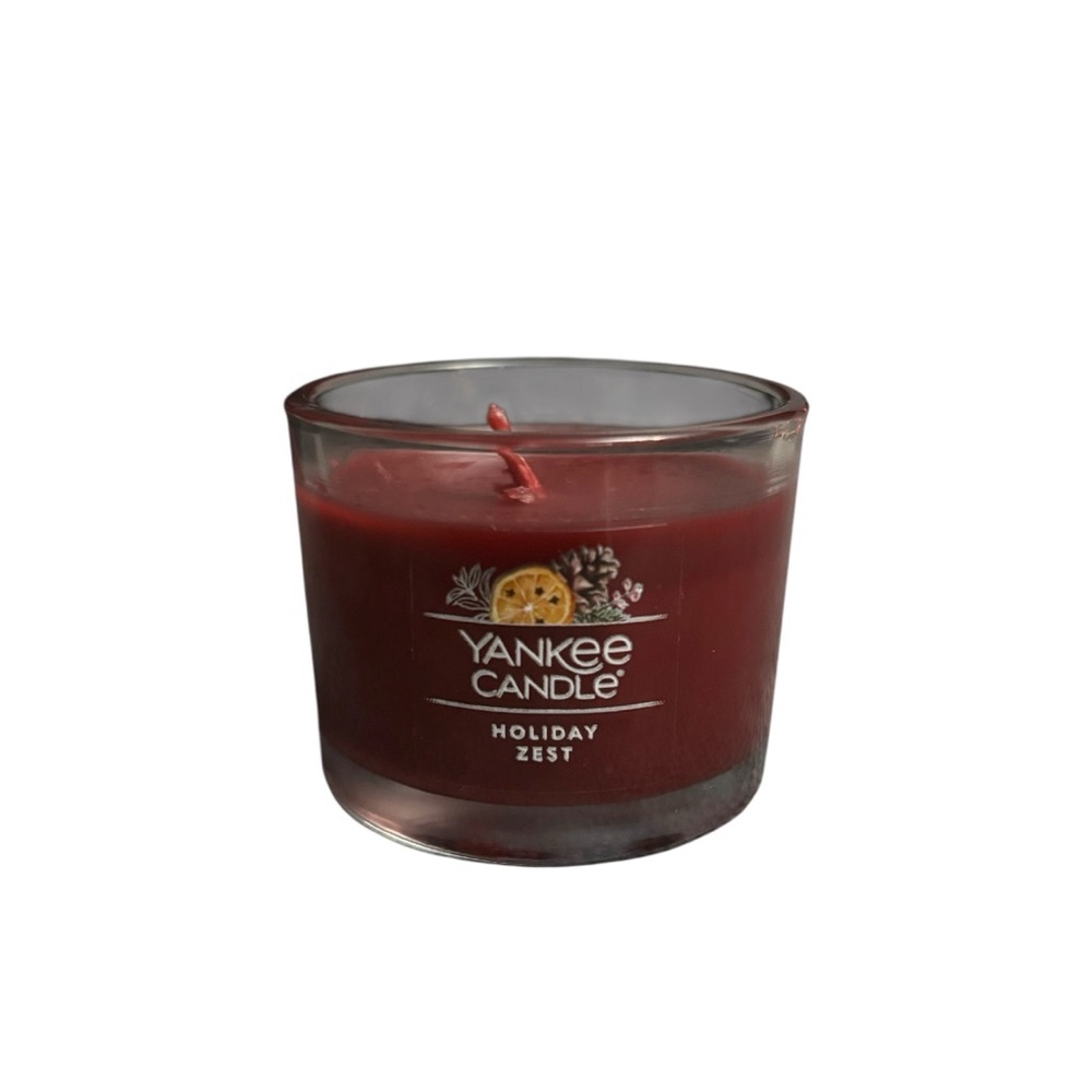 Yankee Candle Holiday Zest Glass 1.3oz Candle Mini Votive